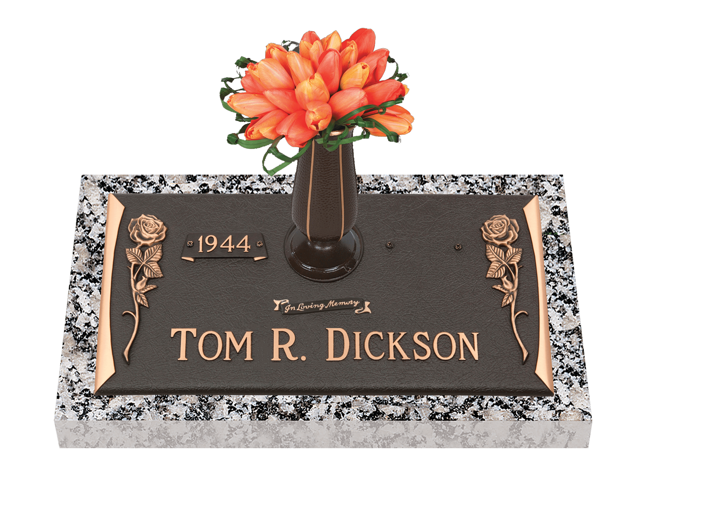 Bronze Plaque on granite