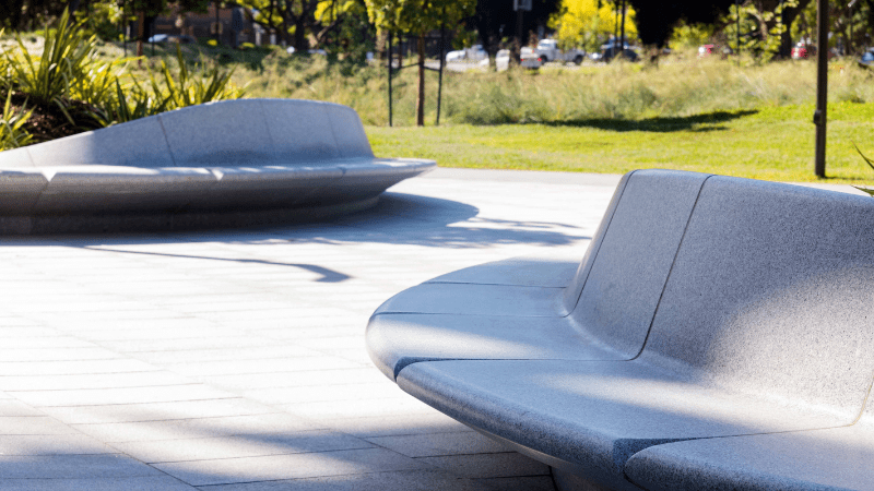 Landscape Benches, Split, and Bollards - Coldspring