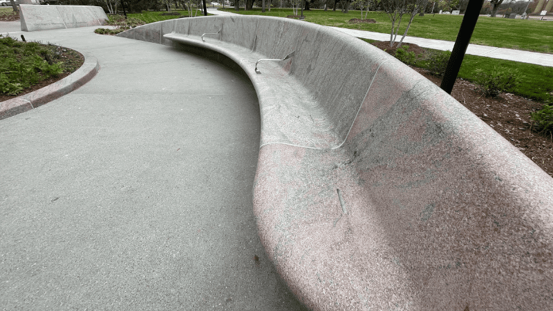 Landscape Benches, Split, and Bollards - Coldspring