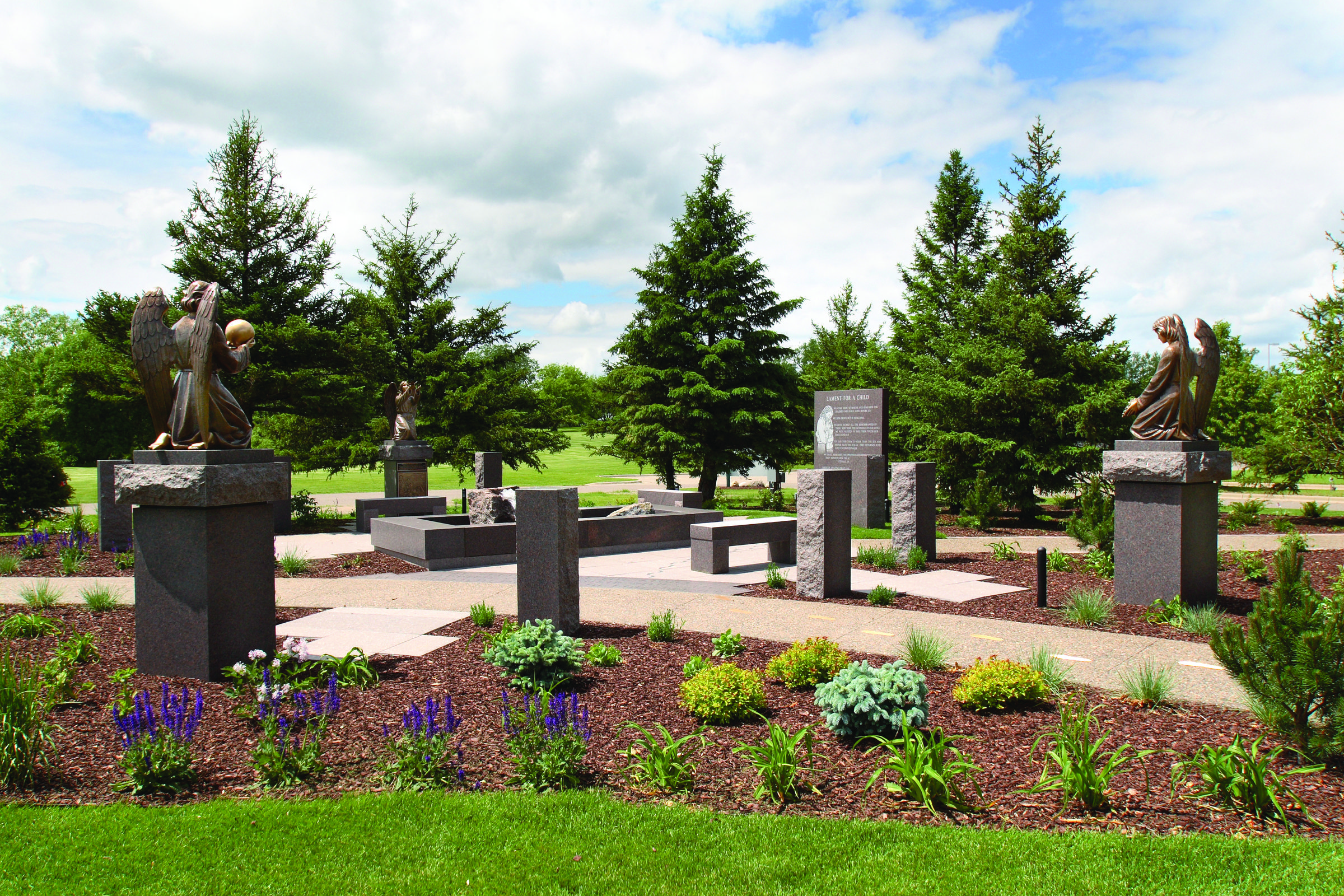 Garden cemetery with Cremation Boulders