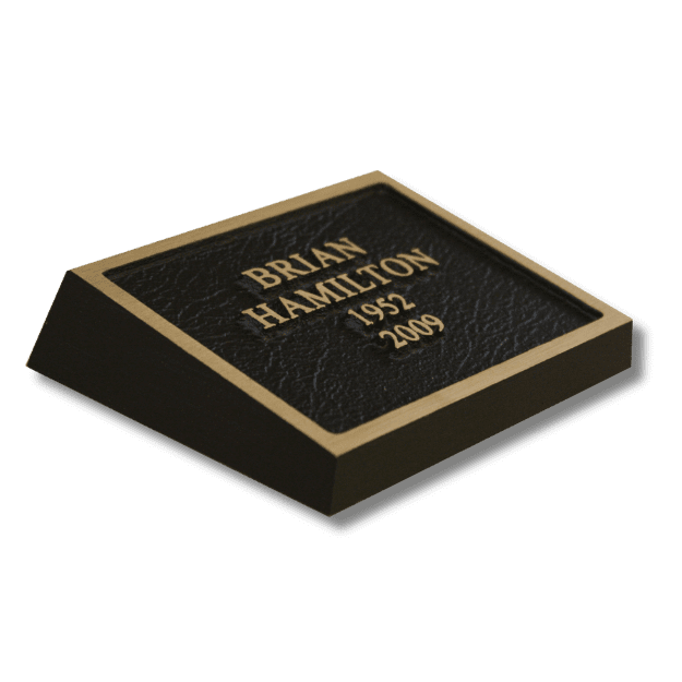 Bronze cremation marker