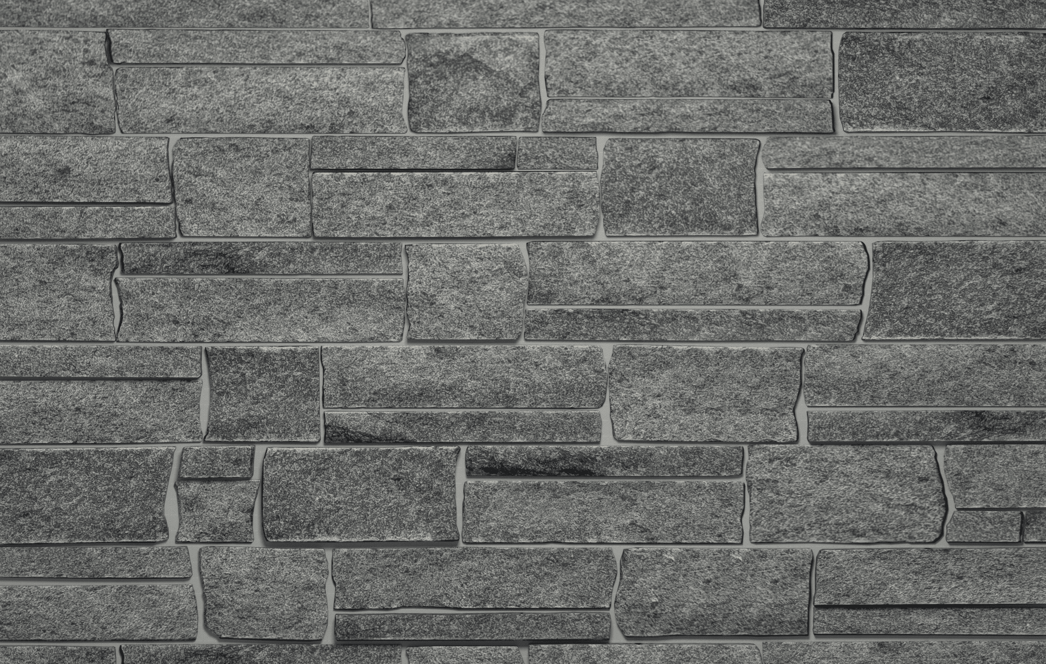 Black Brook Gray Grout Crop - Thin Granite Veneer
